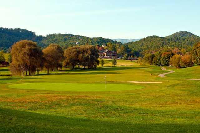 View of a green from Mountain Harbour Golf Club