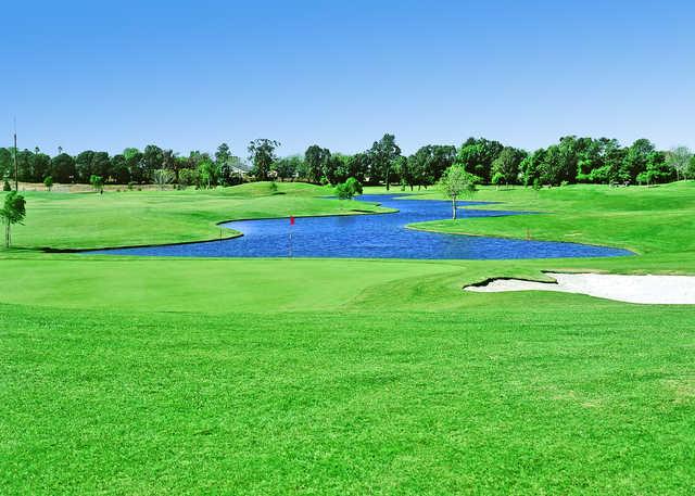 Looking back from the 18th green at Birch Hills Golf Course