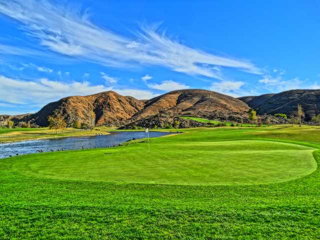 A view from Dos Lagos Golf Course