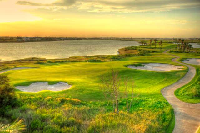 View of hole #13 at Moody Gardens Golf Course