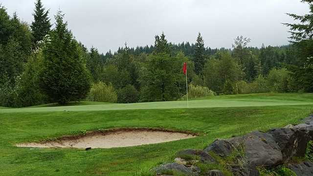 A view of a hole at Cedar Ridge Golf Course.