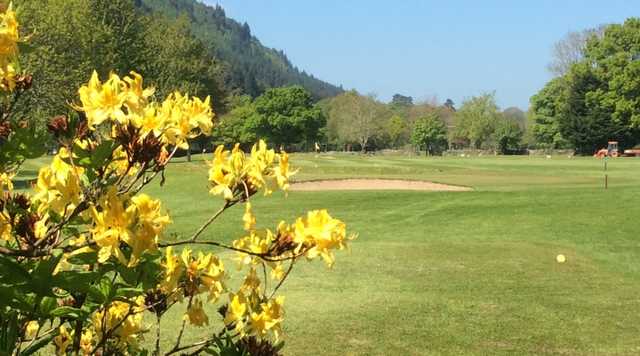 A view of the 5th tee at Betws-y-Coed Golf Club.