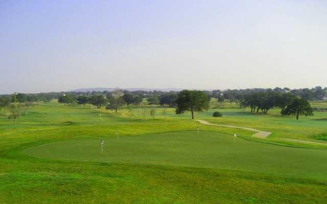 A view of the practice putting green at Lighthouse Country Club