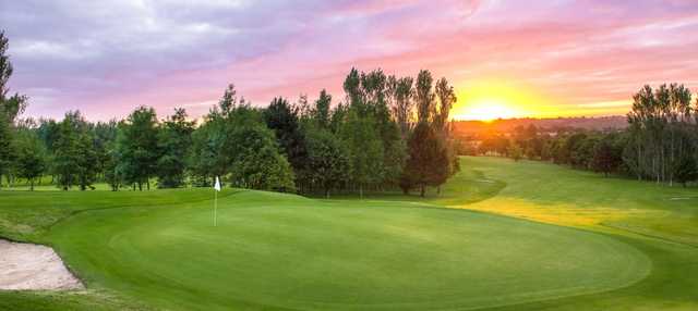 Looking back from a green at The Stratford Park Hotel & Golf Club