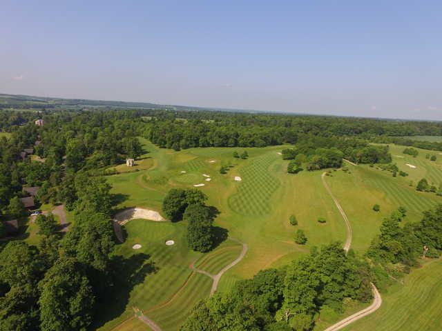 Aerial view from Harleyford Golf Club