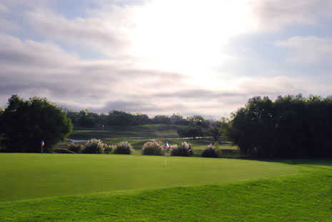 A view of the practice putting green from The Golf Club of Texas