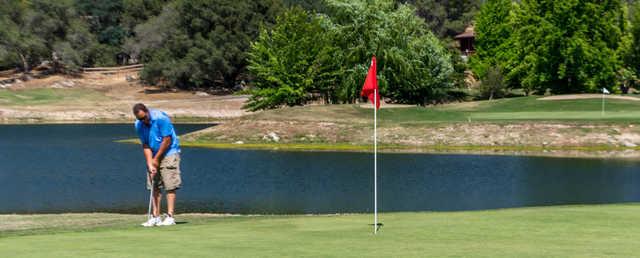 A view of two holes at Yosemite Lakes Park Golf Course.