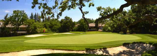 A view of the well protected green #4 at Valley from North Ranch Country Club.