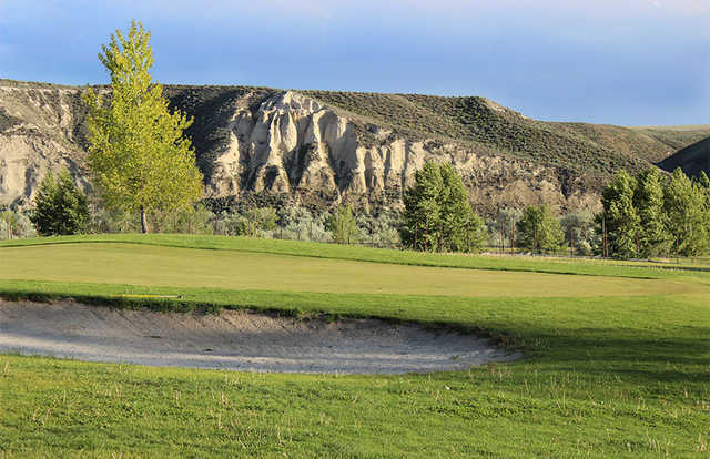 A view of a green at Vineyard Greens Golf Course.