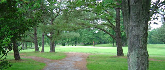 A view of a hole at Pine Lakes Golf Course.