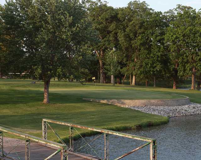 A view of a hole at Scripps Park Golf Course.