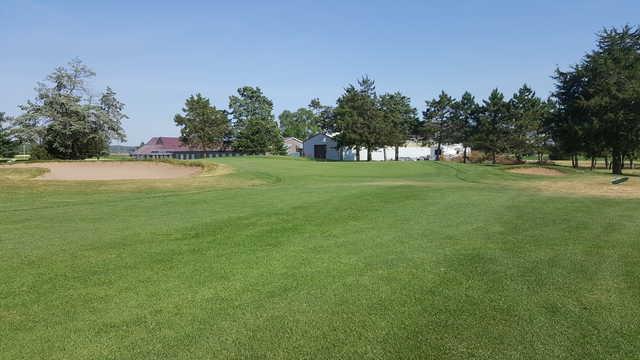 A view of the 9th green at Sandburr Run Golf Course.
