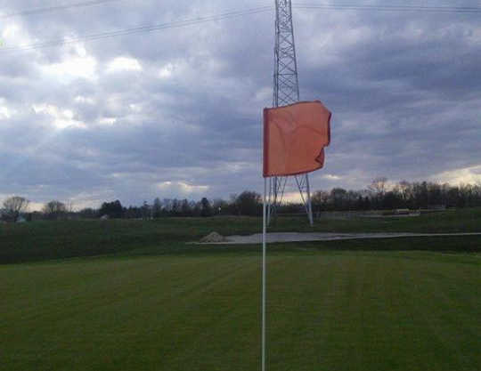 A view from a green at Crooked Creek Golf Club.