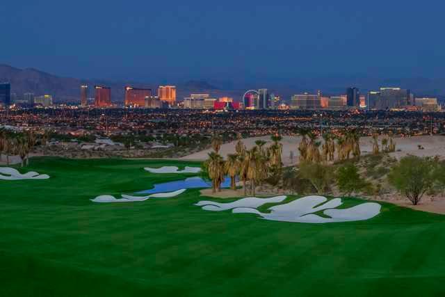 An evening view from fairway #6 at The Summit.