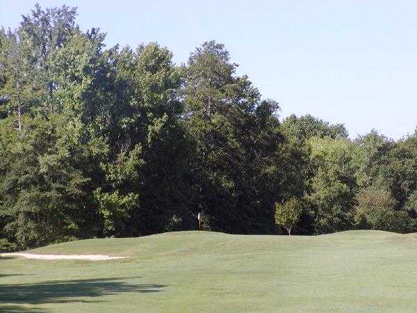 A view of green #3 at Pinetuck Golf Course