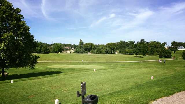 A view of a tee and a green in background at Lakeview Springs Golf Complex (Brad Keesler).