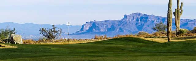 A view from a green at The Golf Club at Johnson Ranch