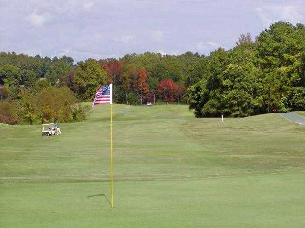 A view of green #18 at Pinetuck Golf Course