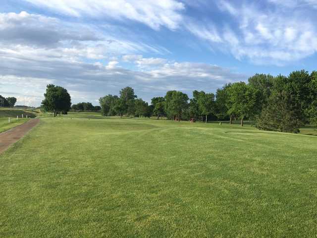 A view from a tee at Twin Creeks Golf Club.