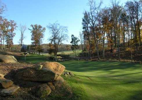 A view of green #13 at Tot Hill Farm Golf Club