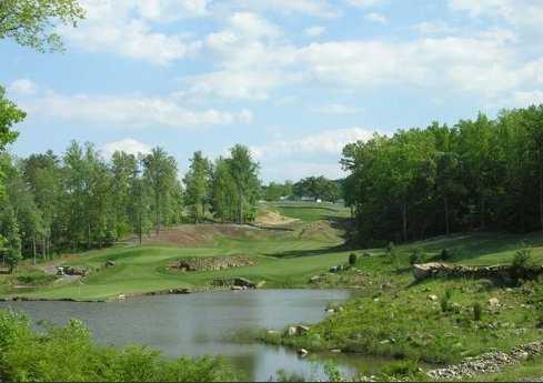 A view of the 12th and 10th greens from tee #12 at Tot Hill Farm Golf Club