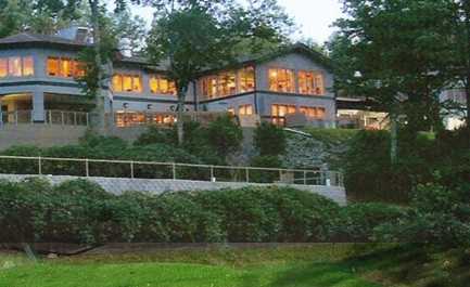 A view of the clubhouse at Connestee Falls Golf Course