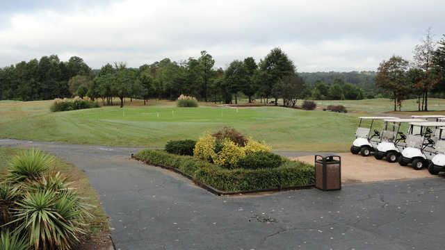 A view of the practice area at Charles T. Myers Golf Course