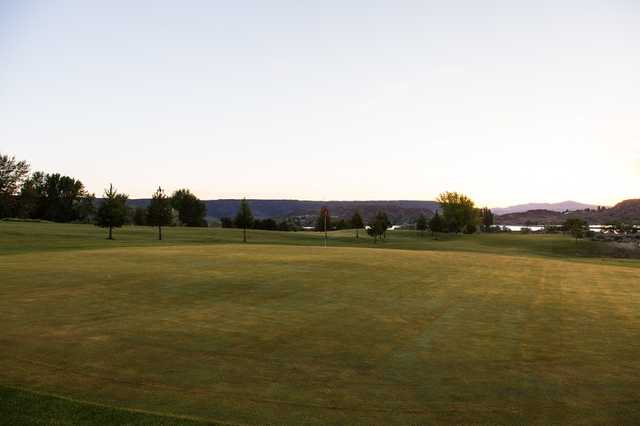 A view of a green at Banks Lake Golf Club.