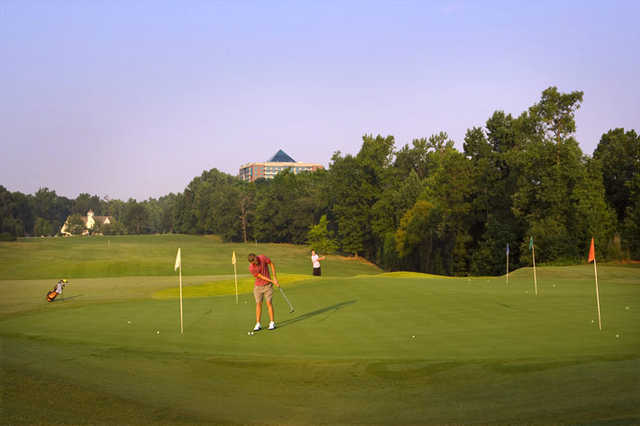 A view of the putting green at Rocky River Golf Club - Concord 