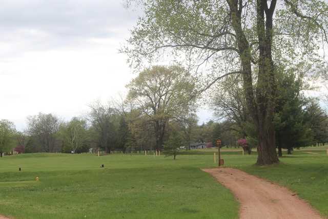 A view of a tee at MoundView Golf Course.