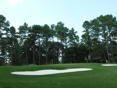 A view of the1st hole protected by bunkers at Westport Golf Course