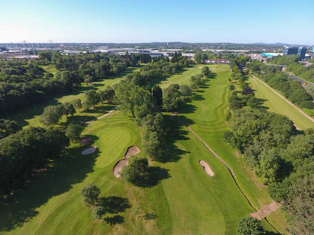 Aerial view from Sandwell Park Golf Club