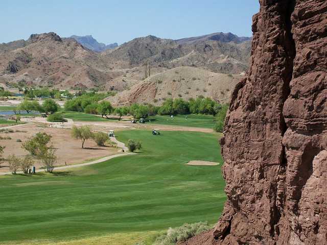 A view of a fairway at Emerald Canyon Golf Course.