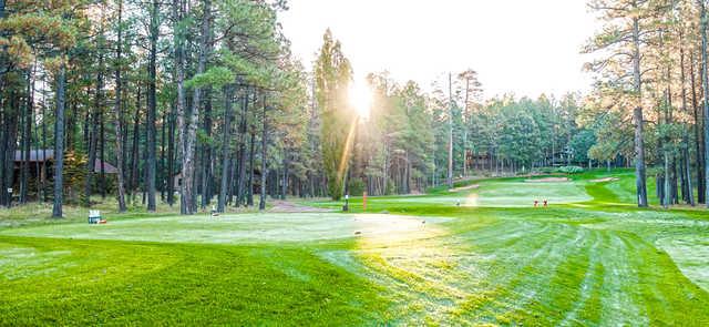 A view of a tee at Pinetop Country Club.