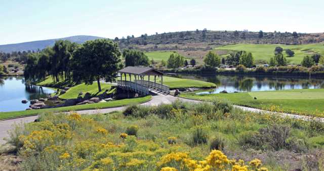 A view of a tee from The Club at Prescott Lakes.