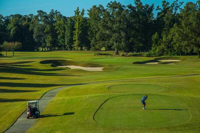 A view from a tee at Tamahka Trails.