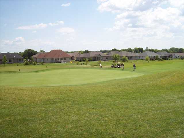 A view of a green at Newburg Village Golf Club.
