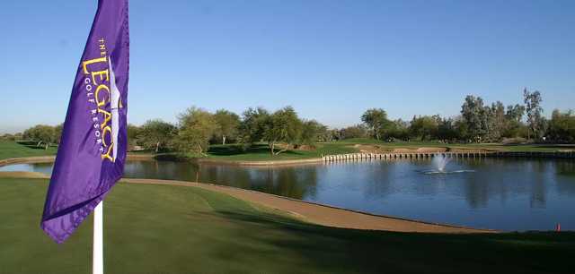 View of the 15th hole from the 14th green at The Legacy Golf Club