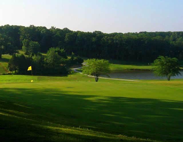 A view of hole #8 at Triple Creek Golf Course.