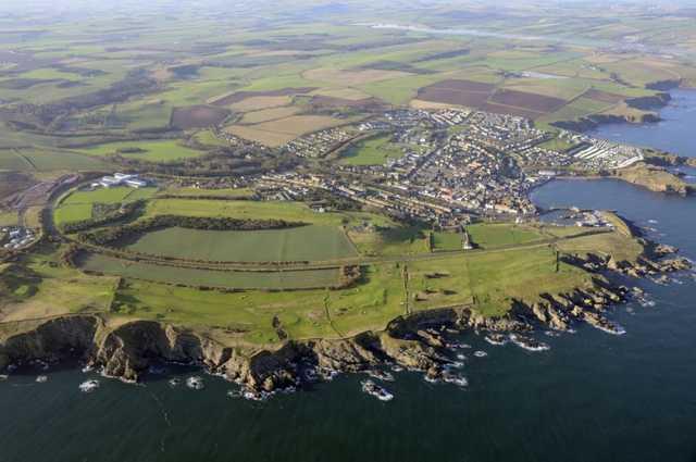 Aerial view of the Eyemouth Golf Club