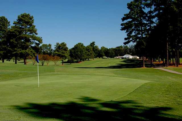 A view of the 1st green at Raleigh Golf Association