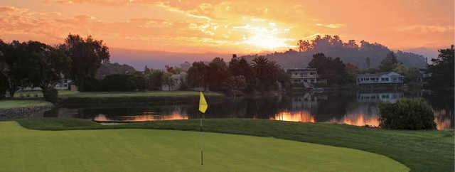 Peacock Gap CC: Sunset over the clubhouse