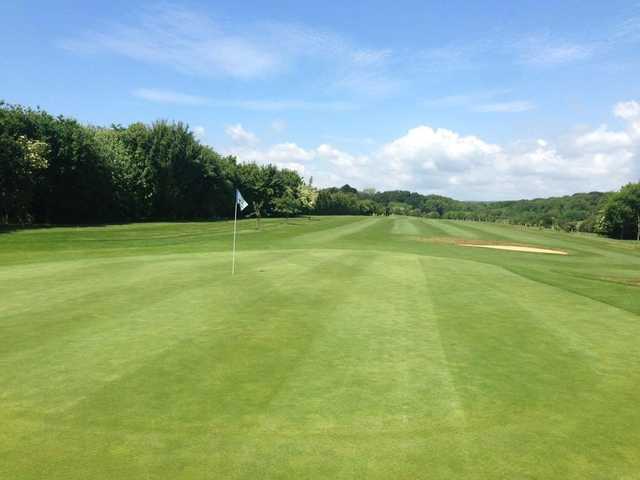 A view of a green at Avisford Park Golf Club.