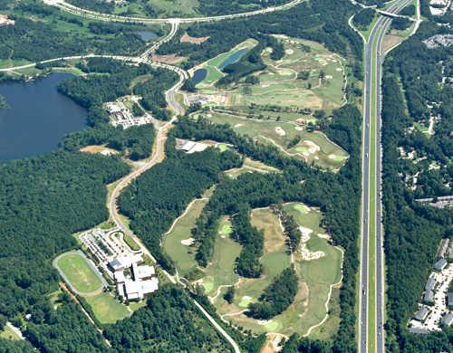 Aerial view from Lonnie Poole Golf Course