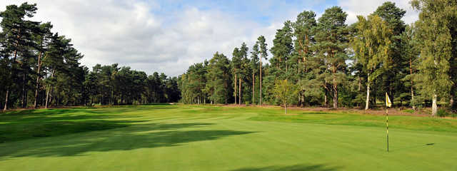 A sunny day view of a green at Blairgowrie Golf Club.