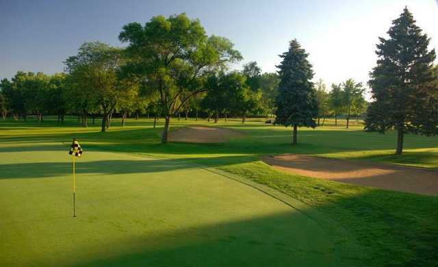 A view of a green at Highland Park Country Club.