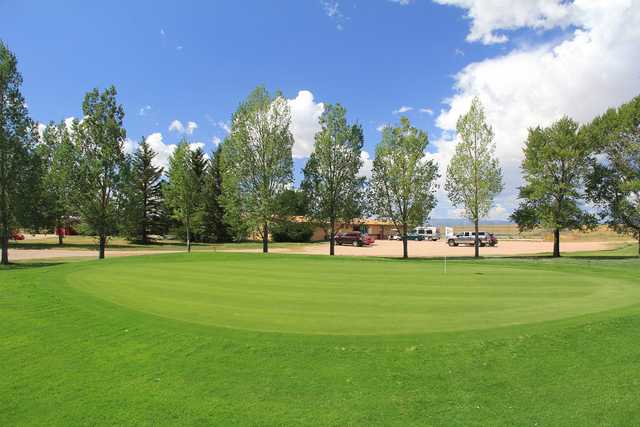A view of a green at Fox Run Golf Course.