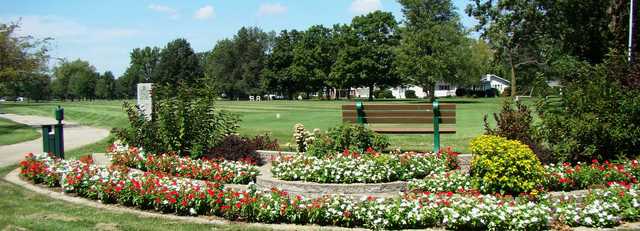 A view of a tee at South Side Country Club.
