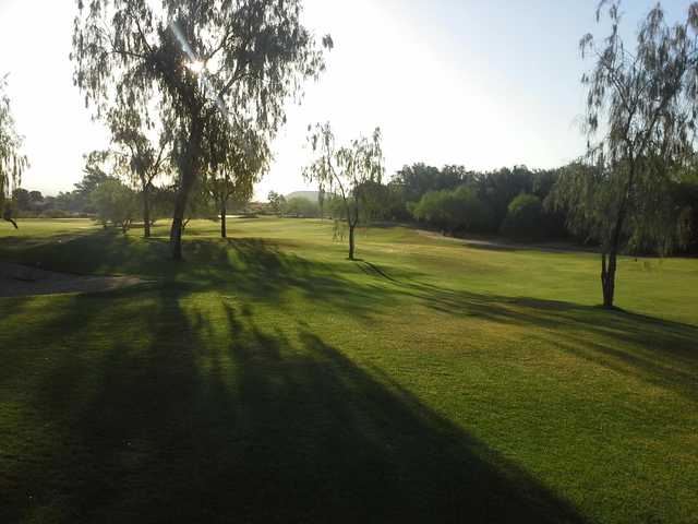 A view of a fairway at Los Caballeros Golf Club.