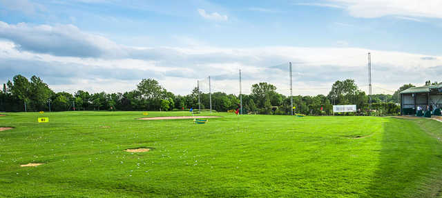 A view of the driving range at Abbey Hill Golf Centre.